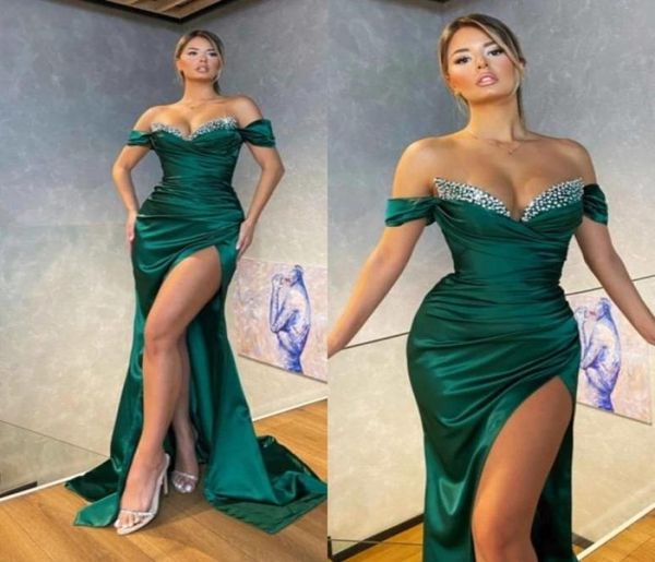 2022 dark green offtheshoulder prom dresses sleeveless satin floorlength evening dresses with ruffles b05137652650, Black
2022 dark green offtheshoulder prom dresses sleeveless satin floorlength evening dresses with ruffles b05137652650, Black