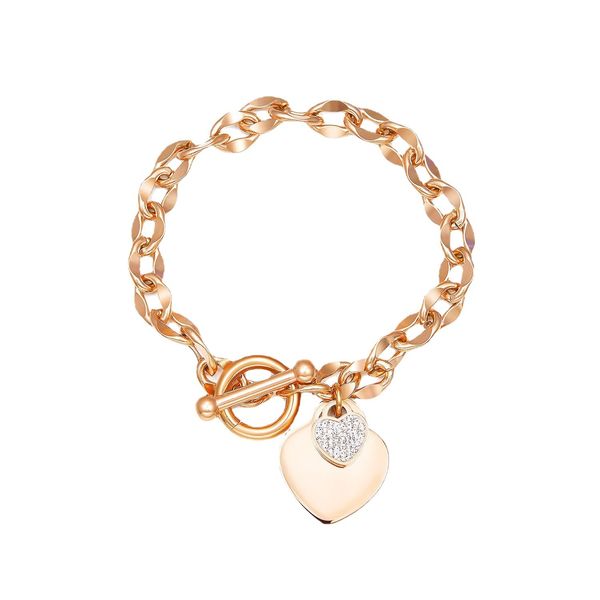 fashion love bracelet jewelry stainless steel women rose gold silver heart-shaped charm bracelets for birthday gift, Golden;silver
fashion love bracelet jewelry stainless steel women rose gold silver heart-shaped charm bracelets for birthday gift, Golden;silver