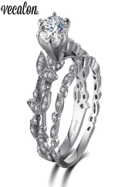 vecalon flower jewelry 925 sterling silver ring 5a zircon cz stone engagement wedding band rings set for women festival gift5210916, Slivery;golden
vecalon flower jewelry 925 sterling silver ring 5a zircon cz stone engagement wedding band rings set for women festival gift5210916, Slivery;golden