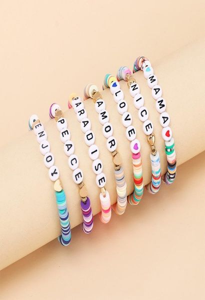 colorful polymer clay disc beads strands bracelet ins style initial bead bracelets for summer women gift6534472, Black
colorful polymer clay disc beads strands bracelet ins style initial bead bracelets for summer women gift6534472, Black