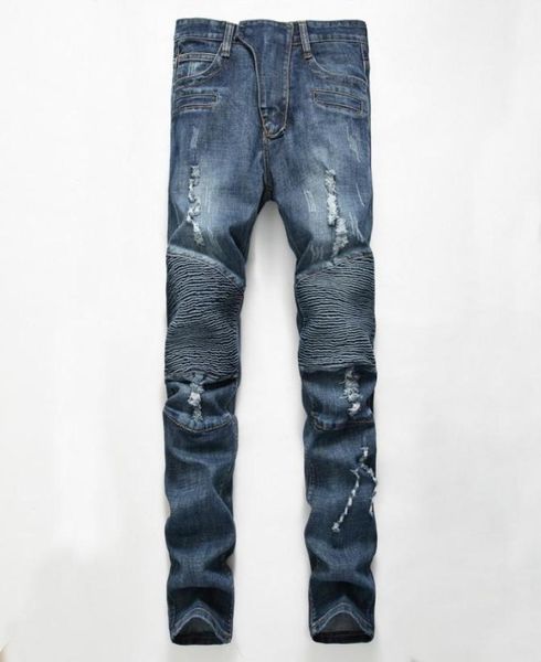 men039s ripped creased light jeans designer long slim trousers with holes mid rise straight size 2840 973037, Blue 
men039s ripped creased light jeans designer long slim trousers with holes mid rise straight size 2840 973037, Blue