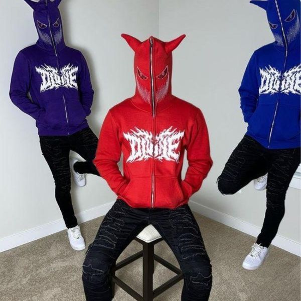 men's hoodies sweatshirts hoodie horn full zipper hooded coat punk sweatshirt sports jacket gothic oversized hoodie y2k clothes streetw, Black
men's hoodies sweatshirts hoodie horn full zipper hooded coat punk sweatshirt sports jacket gothic oversized hoodie y2k clothes streetw, Black
