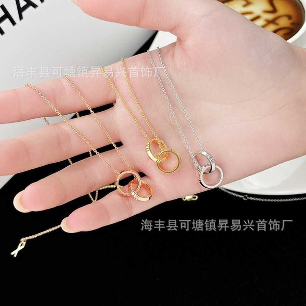 internet celebrity v gold tiffayffay roman numerals necklace is really simple x button double ring buckle bone chain cnc seiko rose, Black
internet celebrity v gold tiffayffay roman numerals necklace is really simple x button double ring buckle bone chain cnc seiko rose, Black