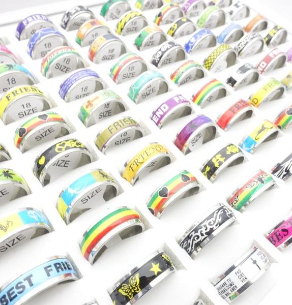 whole 100pcs stainless steel band rings for women mixed patterns sticker fashion mens jewelry ring whole lots7887516, Silver
whole 100pcs stainless steel band rings for women mixed patterns sticker fashion mens jewelry ring whole lots7887516, Silver