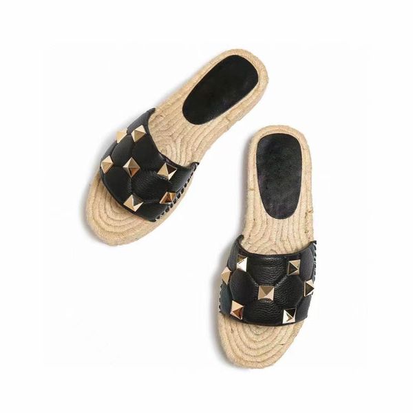 Image of Slippers Sandals Slides female summer fashion outside wear new style net red flat bottom tourism leather sandals 35-41