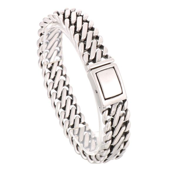 16mm 8.66inch cool stainless steel braided chain knit link bracelet bangle for mens women boys great gift for friends father husband jewelry, Black
16mm 8.66inch cool stainless steel braided chain knit link bracelet bangle for mens women boys great gift for friends father husband jewelry, Black