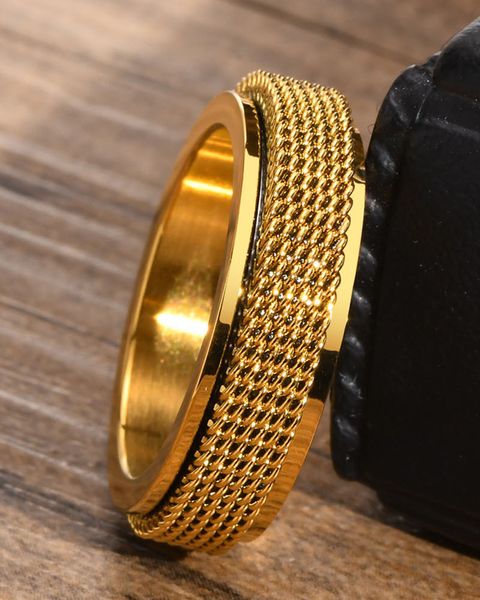 6mm stainless steel rings for men and women rotating design mesh ring jewelry party gift fashionable and versatile show your personality yw3, Silver
6mm stainless steel rings for men and women rotating design mesh ring jewelry party gift fashionable and versatile show your personality yw3, Silver