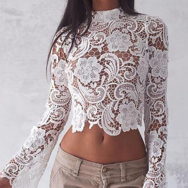 women's t shirt elegant turtleneck white lace blouses see through long sleeve crochet short blouse women fashion floral ladies shirt 2
women's t shirt elegant turtleneck white lace blouses see through long sleeve crochet short blouse women fashion floral ladies shirt 2