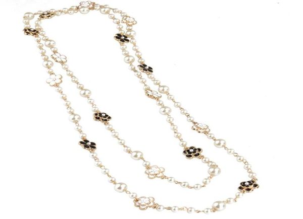 new fashion luxury designer classic style elegant flowers white pearls long chain sweater statement necklace for woman9064419, Black
new fashion luxury designer classic style elegant flowers white pearls long chain sweater statement necklace for woman9064419, Black