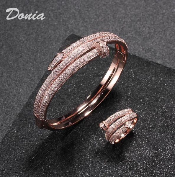 donia jewelry luxury bangle party european and american fashion classic large nails copper microinlaid zircon bracelet ring set w7139660, Black
donia jewelry luxury bangle party european and american fashion classic large nails copper microinlaid zircon bracelet ring set w7139660, Black