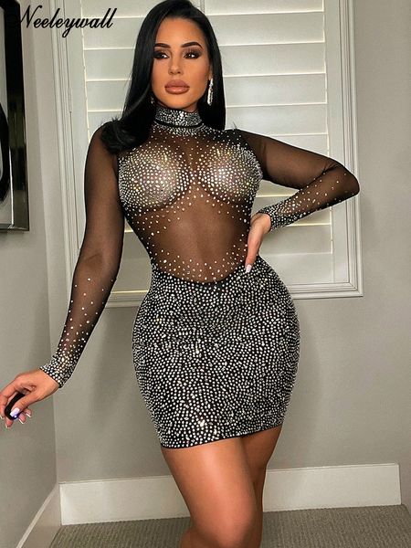 basic casual dresses neeleywall mesh crystal patchwork sheer mini dress elegant women long sleeve bodycon night clubwear outfits 230715, Black;gray
basic casual dresses neeleywall mesh crystal patchwork sheer mini dress elegant women long sleeve bodycon night clubwear outfits 230715, Black;gray