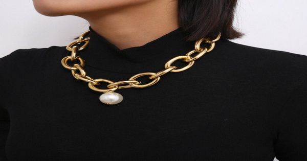 imitation gothic big pearl pendant choker steampunk men hip hop heavy metal chunky lock chain necklace women jewelry dkas7754057, Silver
imitation gothic big pearl pendant choker steampunk men hip hop heavy metal chunky lock chain necklace women jewelry dkas7754057, Silver
