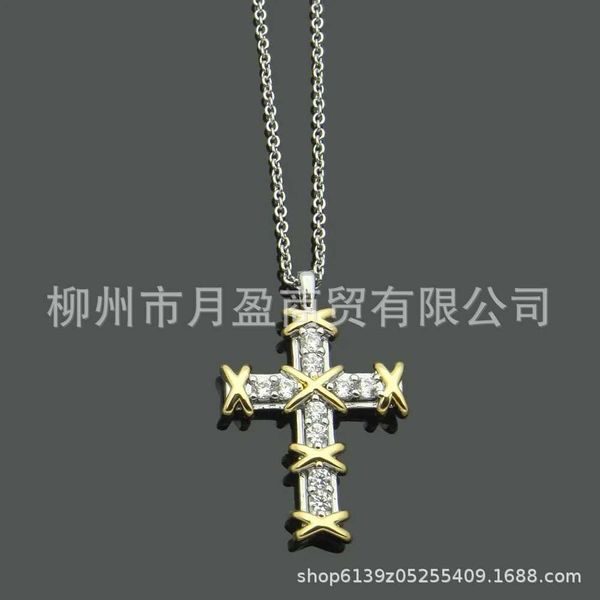 designer new tiffay cross necklace women's sterling silver 925 light luxury set with diamonds advanced and versatile simple gold collar
designer new tiffay cross necklace women's sterling silver 925 light luxury set with diamonds advanced and versatile simple gold collar