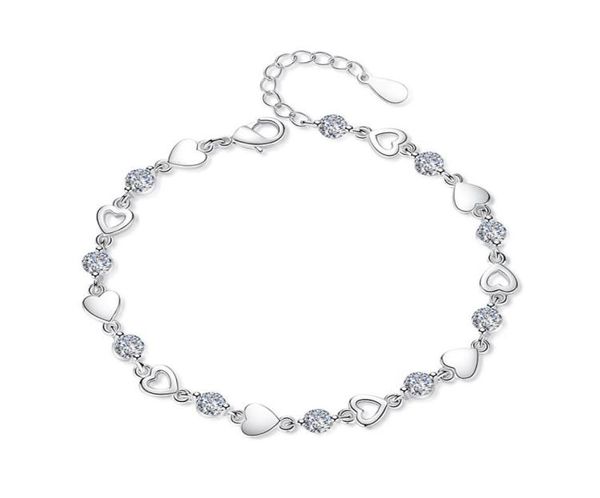 love sweet heart charm bracelets s925 sterling silver white purple crystal shining link bracelet jewelry beauty for girls4088082, Golden;silver
love sweet heart charm bracelets s925 sterling silver white purple crystal shining link bracelet jewelry beauty for girls4088082, Golden;silver