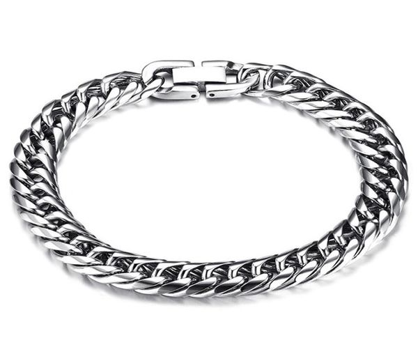silver bracelets mens stainless steel chain on hand for man charm cuban link accessories gifts men punklink3932200, Black
silver bracelets mens stainless steel chain on hand for man charm cuban link accessories gifts men punklink3932200, Black