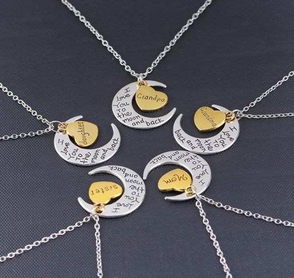 i love you to the moon and back heart charms pendant necklace momdadsonsister family anniversary jewelry5019750, Silver
i love you to the moon and back heart charms pendant necklace momdadsonsister family anniversary jewelry5019750, Silver