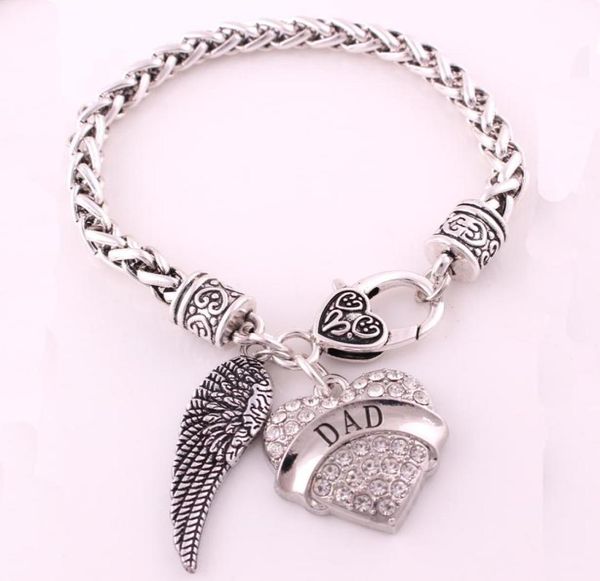female jewelry bracelet dad written archangel wing and heart pendant with crystals good gift wheat chain drop3216556, Golden;silver
female jewelry bracelet dad written archangel wing and heart pendant with crystals good gift wheat chain drop3216556, Golden;silver