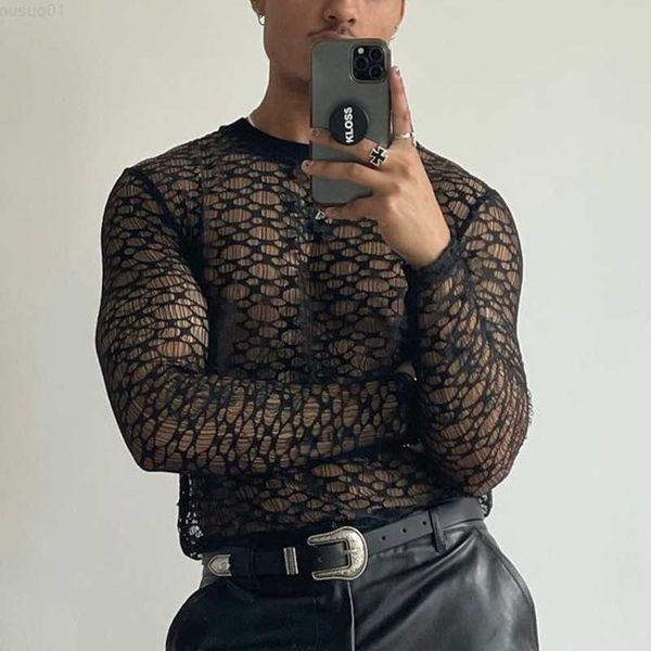 men's t-shirts new arrivals 2022 men t shirts see through mesh slim fashion crew neck long sleeve tight pullover streetwear mens tees, White;black
men's t-shirts new arrivals 2022 men t shirts see through mesh slim fashion crew neck long sleeve tight pullover streetwear mens tees, White;black