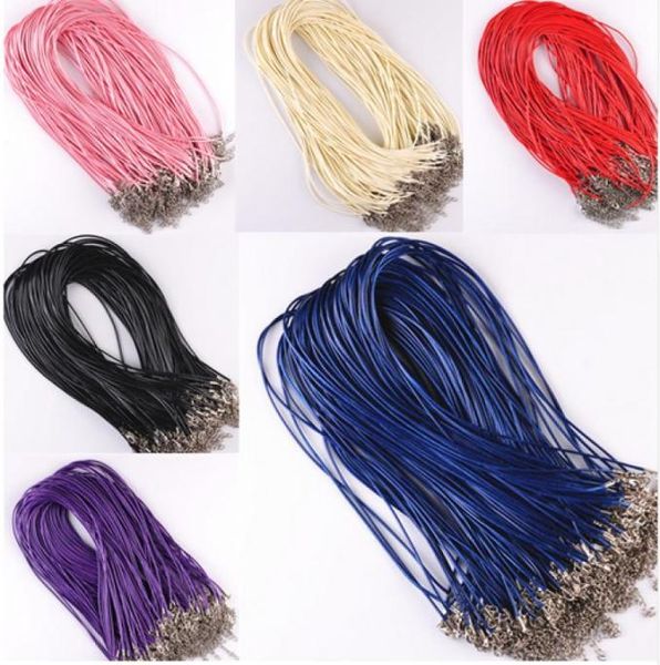 100pcslot leather chains necklace pendant charms with lobster clasp diy jewelry making findings string cord 15 mm4670919, Silver
100pcslot leather chains necklace pendant charms with lobster clasp diy jewelry making findings string cord 15 mm4670919, Silver