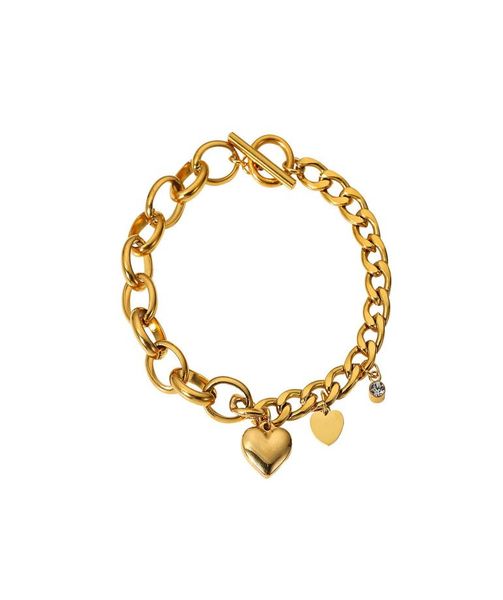 18k gold chunky cuban chain bracelets heart charms stainless women jewelry pulsera7211743, Golden;silver
18k gold chunky cuban chain bracelets heart charms stainless women jewelry pulsera7211743, Golden;silver