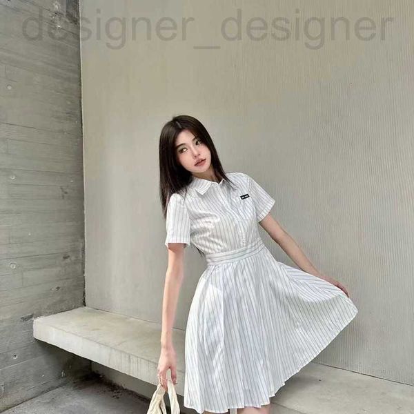 basic & casual dresses designer miu short sleeve dress women's summer 2023 new college style vertical stripe letter flip collar shirt h, Black;gray
basic & casual dresses designer miu short sleeve dress women's summer 2023 new college style vertical stripe letter flip collar shirt h, Black;gray