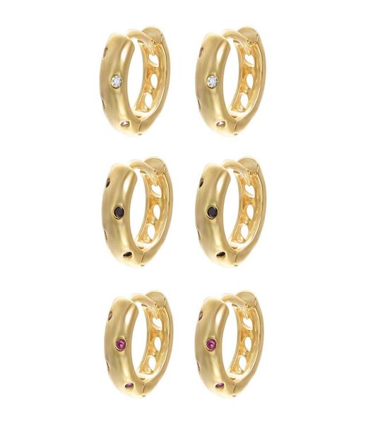 yoursfs fashion jewelry 3 pairs 18k gold plated zircon earrings unique woman anniversary birthday gift1628142, Golden;silver
yoursfs fashion jewelry 3 pairs 18k gold plated zircon earrings unique woman anniversary birthday gift1628142, Golden;silver