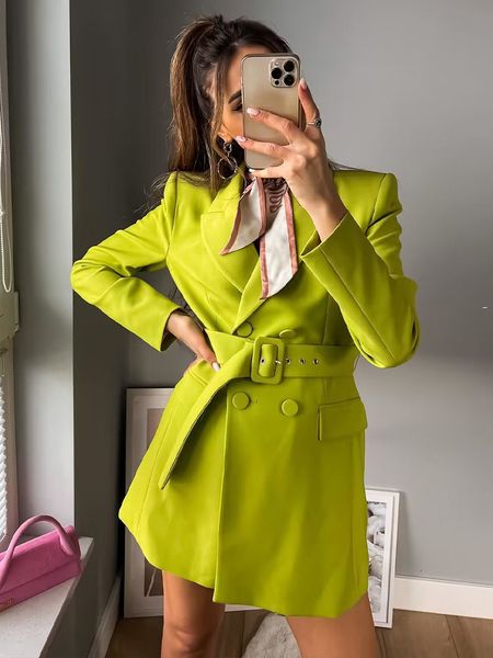 women s suits blazer 2023 fashion belt ornament length blazer coat vintage long sleeve female outerwear chic femme 230715, White;black
women s suits blazer 2023 fashion belt ornament length blazer coat vintage long sleeve female outerwear chic femme 230715, White;black