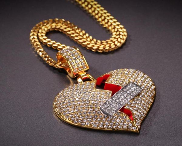 new charm broken heart bandage pendant necklace iced out chain choker full rhinestone necklaces women men hip hop jewelry gift2845229, Silver
new charm broken heart bandage pendant necklace iced out chain choker full rhinestone necklaces women men hip hop jewelry gift2845229, Silver
