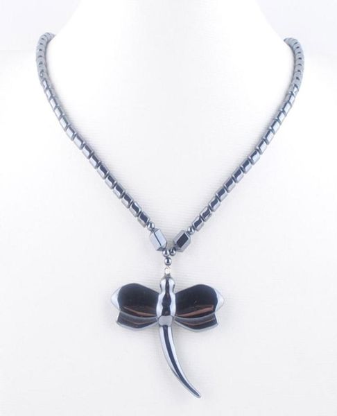 black non magnetic natural hematite stone beads healing dragonfly pendant necklace jewelry f30993827954, Silver
black non magnetic natural hematite stone beads healing dragonfly pendant necklace jewelry f30993827954, Silver