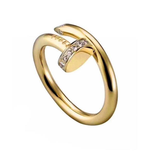 band rings luxury famous brand designers jewelry nail ring with diamonds zircons 18k gold plated stainless steel ring, Silver
band rings luxury famous brand designers jewelry nail ring with diamonds zircons 18k gold plated stainless steel ring, Silver