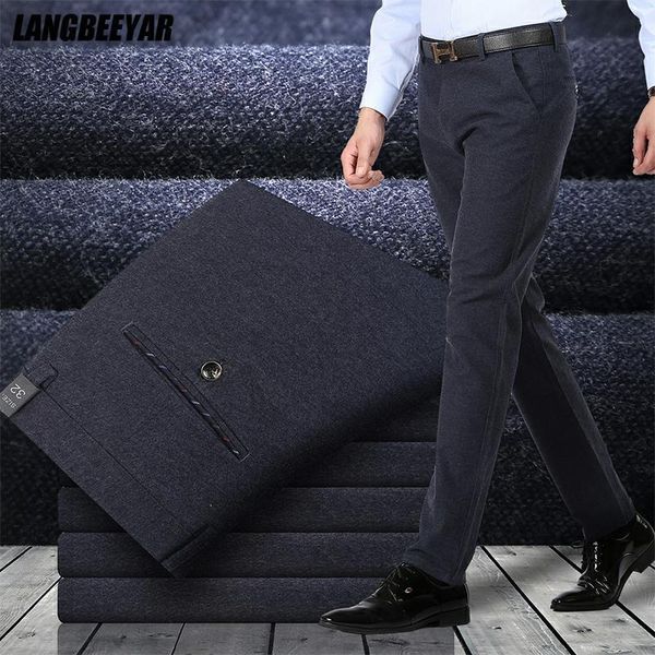 men's pants brushed winter brand fashion korean comfortable long casual men business trousers mens clothes 2023 big s 230714, Black
men's pants brushed winter brand fashion korean comfortable long casual men business trousers mens clothes 2023 big s 230714, Black