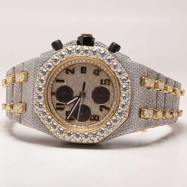 automatic brand handmade setting band iced male female sterling sier fine jewelry natural diamond watch, Silver
automatic brand handmade setting band iced male female sterling sier fine jewelry natural diamond watch, Silver