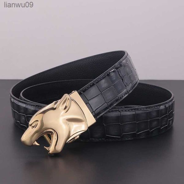 golden automatic buckle genuine leather belts men leopard luxury famous brand cowboy ceinture homme cowskin l230704, Black;brown
golden automatic buckle genuine leather belts men leopard luxury famous brand cowboy ceinture homme cowskin l230704, Black;brown