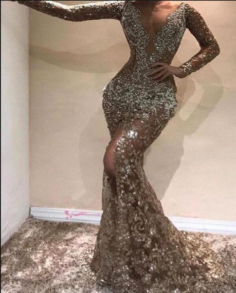 2019 deep v neck long sleeves sequins mermaid long evening dresses beaded sheer mesh side split backless formal party prom dr6475655, Black;red
2019 deep v neck long sleeves sequins mermaid long evening dresses beaded sheer mesh side split backless formal party prom dr6475655, Black;red