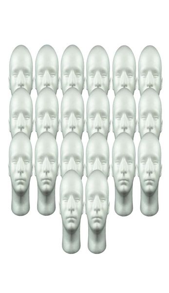 20x male styrofoam mannequin head display model manikin head for wig glasses3348042, White
20x male styrofoam mannequin head display model manikin head for wig glasses3348042, White