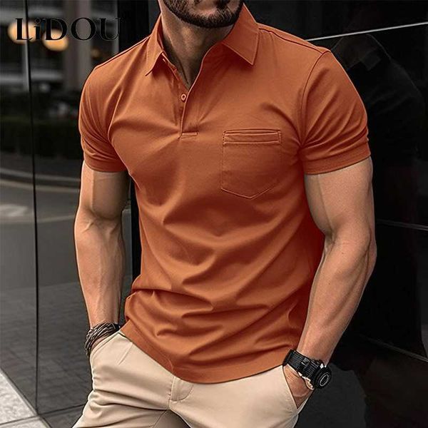 men's t-shirts summer solid color turn-down collar button short sleeve polo shirts man fashion casual pocket patchwork all-match l23071, White;black
men's t-shirts summer solid color turn-down collar button short sleeve polo shirts man fashion casual pocket patchwork all-match l23071, White;black