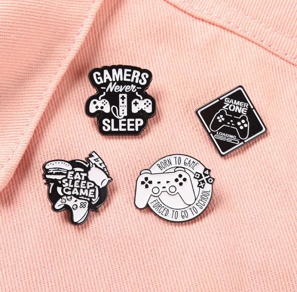 black white letter gamepad shape brooches alloy enamel geometric lapel pins for game enthusiast party clothes badge accesso5111239, Gray
black white letter gamepad shape brooches alloy enamel geometric lapel pins for game enthusiast party clothes badge accesso5111239, Gray