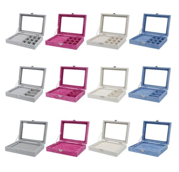 europeanstyle velvet glass ring earring jewelry organizer box tray holder storage case display case home decor 20155cm9379276, Black;white
europeanstyle velvet glass ring earring jewelry organizer box tray holder storage case display case home decor 20155cm9379276, Black;white