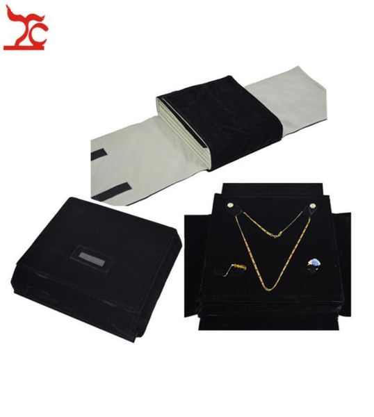 portable 5 layer velvet jewelry display storage pouch black pendant necklace earrings ring holder travel roll bag pearl folder t203507008, Pink;blue
portable 5 layer velvet jewelry display storage pouch black pendant necklace earrings ring holder travel roll bag pearl folder t203507008, Pink;blue