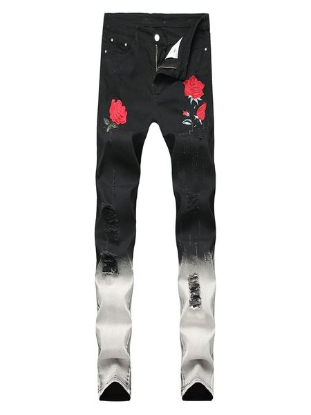 sokotoo men039s fashion rose flower embroidery ripped jeans slim tie and dye gradient color holes denim pants6641019, Blue
sokotoo men039s fashion rose flower embroidery ripped jeans slim tie and dye gradient color holes denim pants6641019, Blue