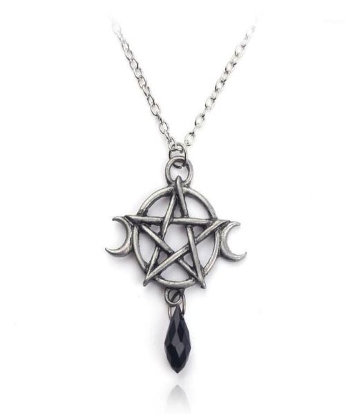 supernatural pentagram moon necklace black crystal pendant witch protection star amulet for women charm jewelry accessories gift14338257, Silver
supernatural pentagram moon necklace black crystal pendant witch protection star amulet for women charm jewelry accessories gift14338257, Silver