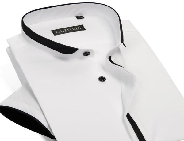 men039s casual shirts banded collar with black piping cotton pocketless design summer thin short sleeve standardfit shir4808551, White;black
men039s casual shirts banded collar with black piping cotton pocketless design summer thin short sleeve standardfit shir4808551, White;black