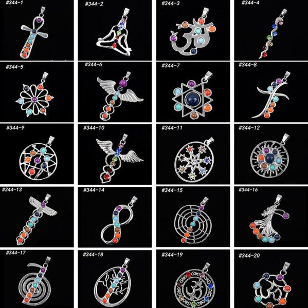 whole 22 mix style natural crystal gemstone pendant seven chakra religious pendant alloy inlaid gemstone pendant 0124090072, Silver
whole 22 mix style natural crystal gemstone pendant seven chakra religious pendant alloy inlaid gemstone pendant 0124090072, Silver