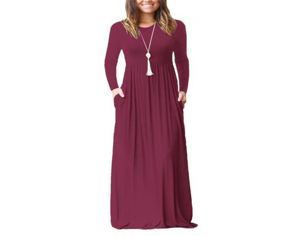 maxi casual dress women fashion loose dresses solid long sleeve dresses round collar long elegant women dress7483909, Black;gray
maxi casual dress women fashion loose dresses solid long sleeve dresses round collar long elegant women dress7483909, Black;gray