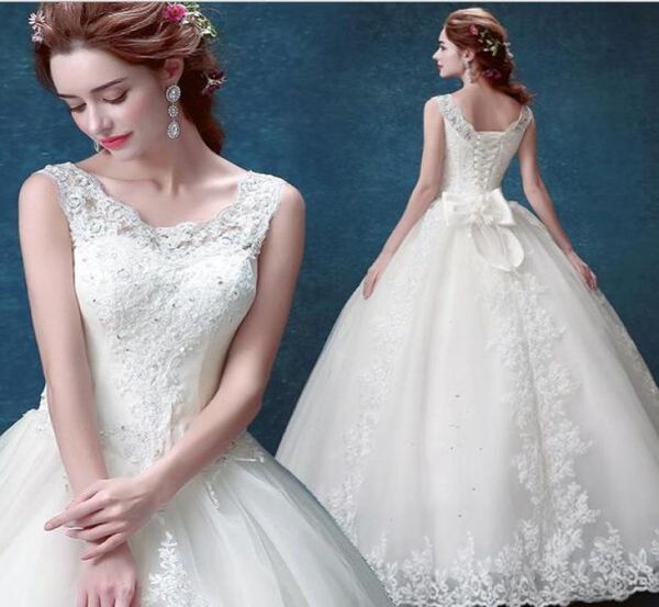 wedding dress charming bateau neck lace princess wedding dresses bridal gowns with sash bow sweep train custom made bd017373645, White
wedding dress charming bateau neck lace princess wedding dresses bridal gowns with sash bow sweep train custom made bd017373645, White