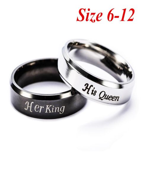 fashion couple rings his queen her king ring for lovers anel jewelry stainless steel rings for women men anniversary gifts6852009, Silver
fashion couple rings his queen her king ring for lovers anel jewelry stainless steel rings for women men anniversary gifts6852009, Silver