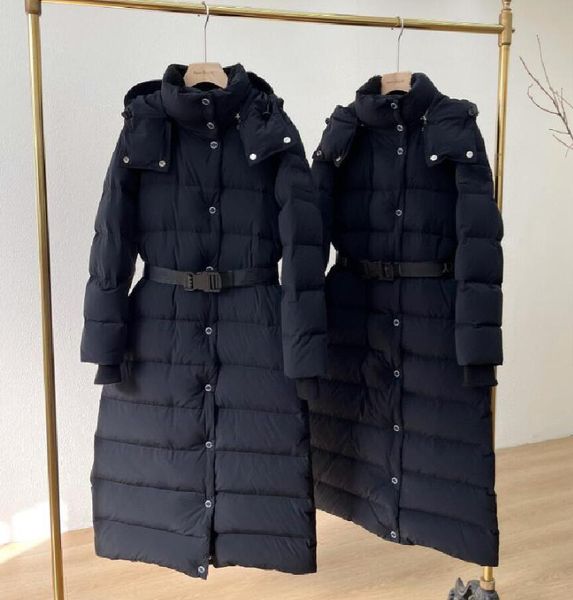women x-long hooded down coat thick warm double zipper drawstring slim jacket with belt waterproof parkas black
women x-long hooded down coat thick warm double zipper drawstring slim jacket with belt waterproof parkas black