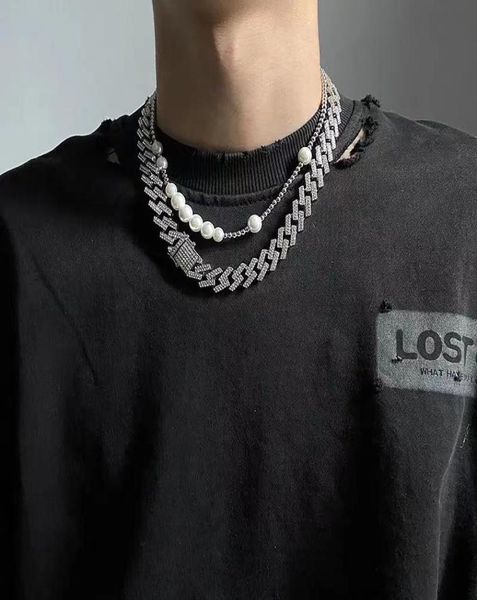 2021 fashion full rhinestone titanium steel chain necklace hip hop rap style ice cold men039s thick necklaces6989141, Silver
2021 fashion full rhinestone titanium steel chain necklace hip hop rap style ice cold men039s thick necklaces6989141, Silver