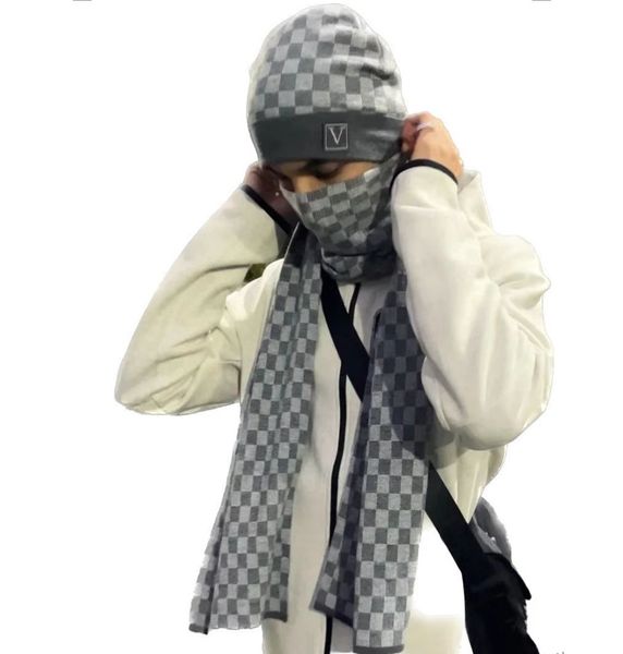 classic designer fall and winter models beanie hat men and women fashion universal high-grade scarf l knitted caps gift set, Blue;gray
classic designer fall and winter models beanie hat men and women fashion universal high-grade scarf l knitted caps gift set, Blue;gray
