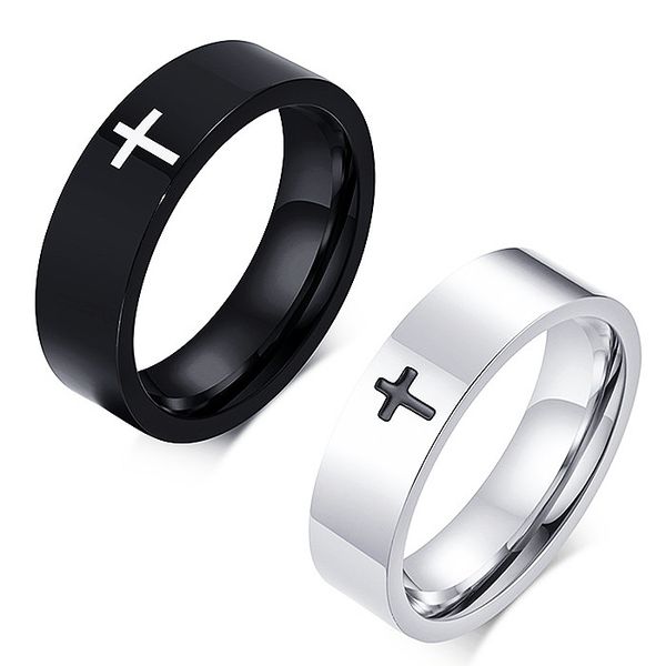 6mm 8mm stainless steel rings for men and women rotating design with engrave cross jewelry party gift fashionable and versatile show your pe, Silver
6mm 8mm stainless steel rings for men and women rotating design with engrave cross jewelry party gift fashionable and versatile show your pe, Silver